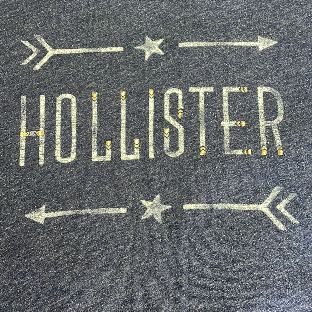 Hollister - Heathered Navy Soft Wash Short Sleeve Tee - Med - Picture 2 of 3